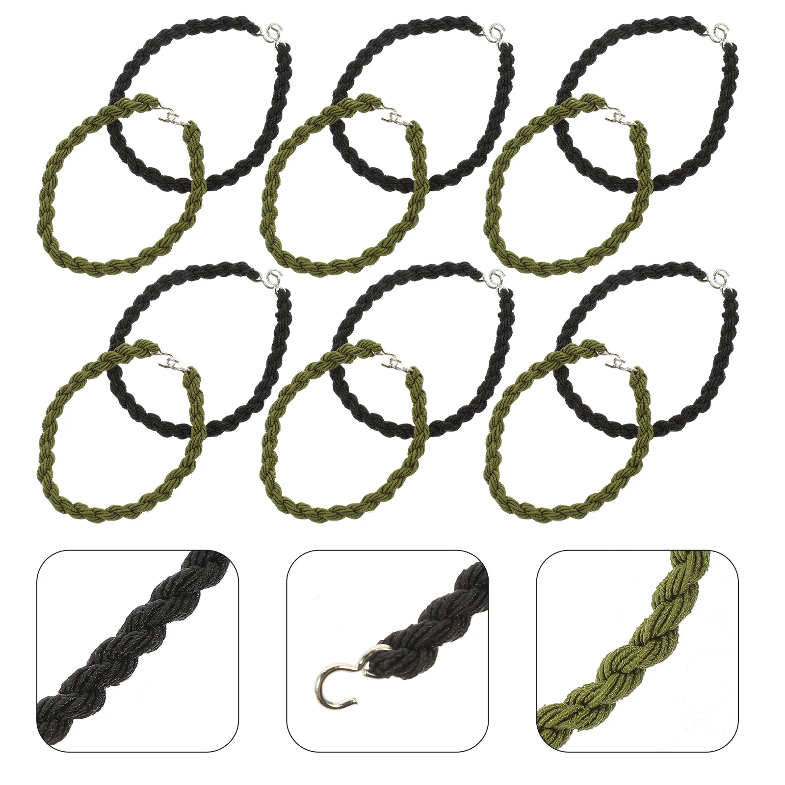 

12 Pcs Black Green Blousing Strap Reusable Elastic Trouser Leg Rope Portable Outdoor Camping Accessory Multi Function Sand Dirt