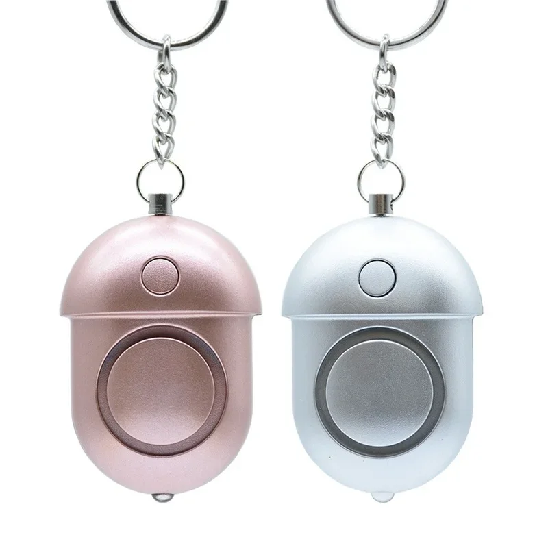 Personal Alarm Attack Alarm,130Db Personal Security Alarm Keychain with LED Emergency Survival Anti-Rape Siren,Rose Gold