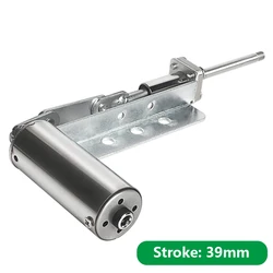 DC Reciprocating Linear Actuator All Metal Body Telescopic Rocker Actuator Stroke 39mm Motor M6 Thread 30-270 times/min