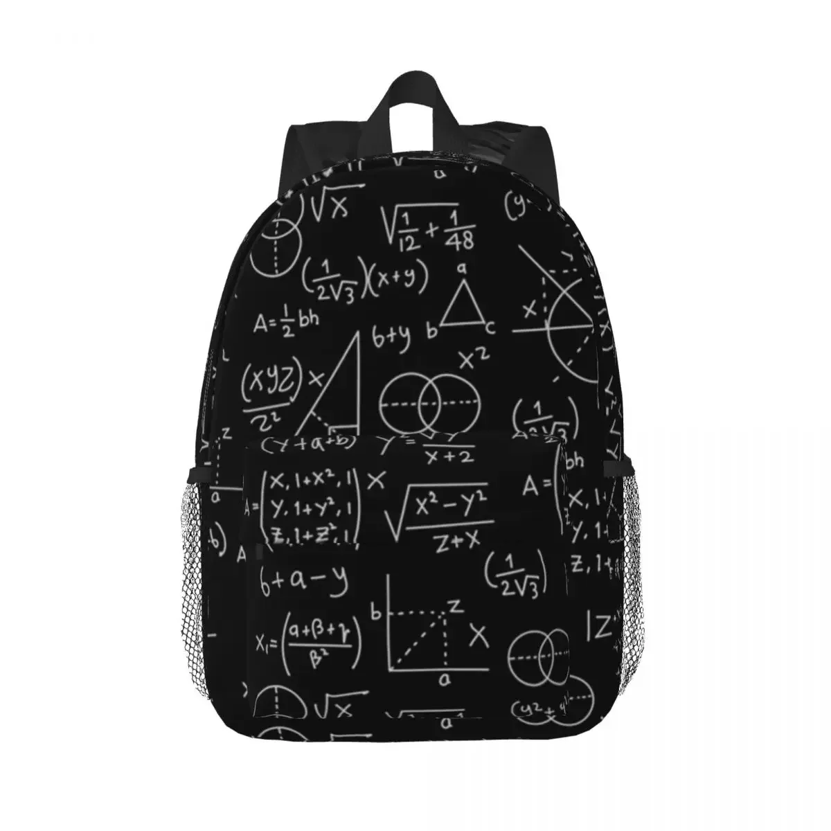 Fórmulas matemáticas quadro negro escola geek mochilas meninos meninas bookbag moda estudantes sacos de escola viagem bolsa de ombro