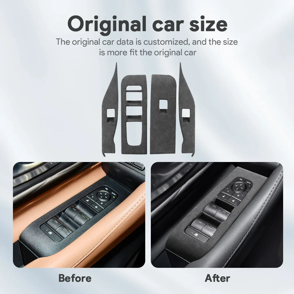 

Для Toyota Alphard Vellfire 10 20 30 серии 2024 2025 LHD итальянский замшевый автомобильный стеклоподъемник премиум-класса, панель управления, аксессуары