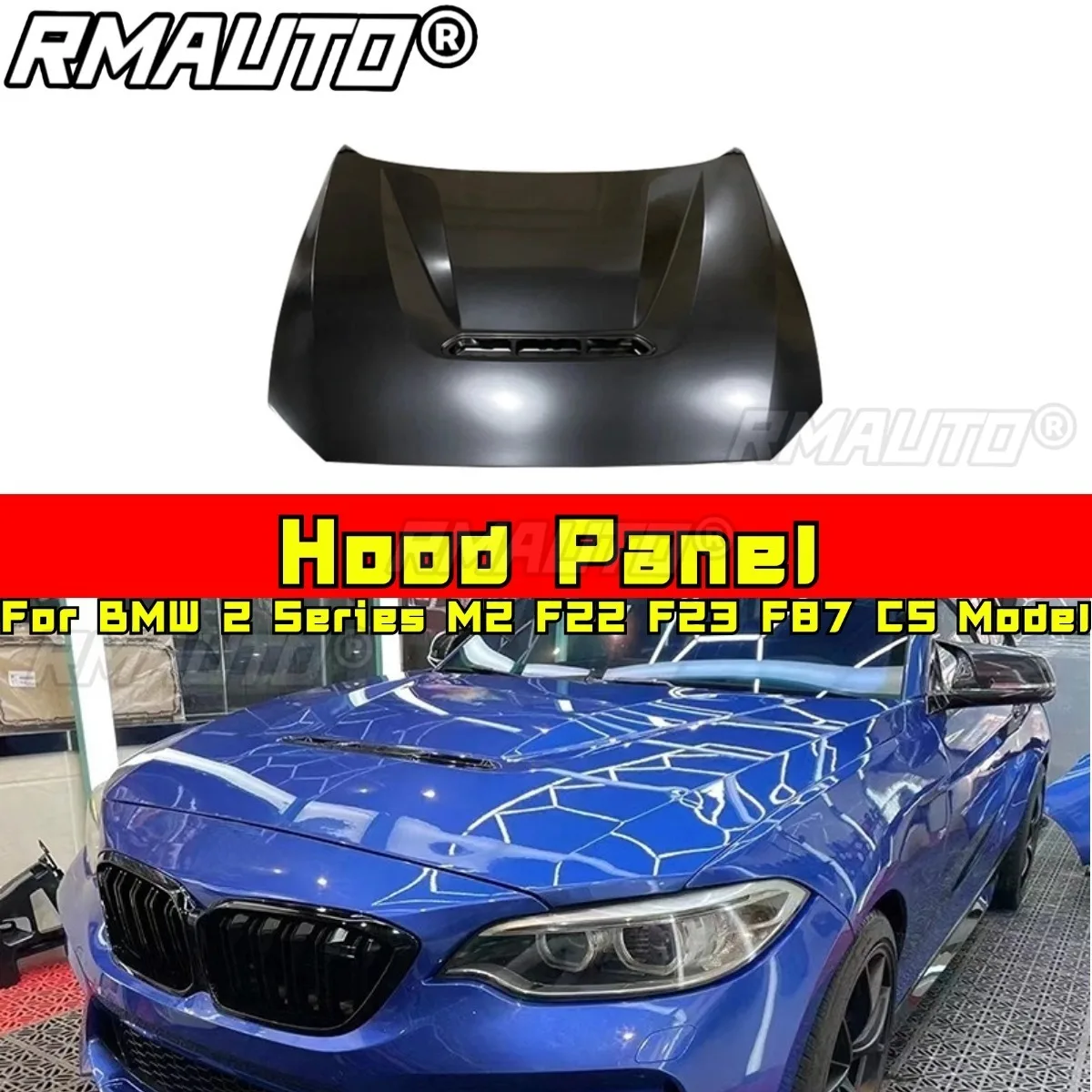 

Front Bonnet Hood Compatible Car Accessories For BMW 2 Series M2 F22 F23 F87 CS Model Hood Panel Body Kit