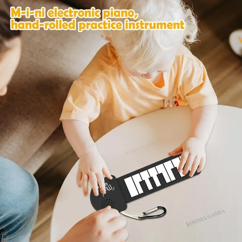 Roll Up Electronic Piano Silicone Electric Foldable Piano Keyboard Musical Instruments for Travel School Outdoor Activities Home