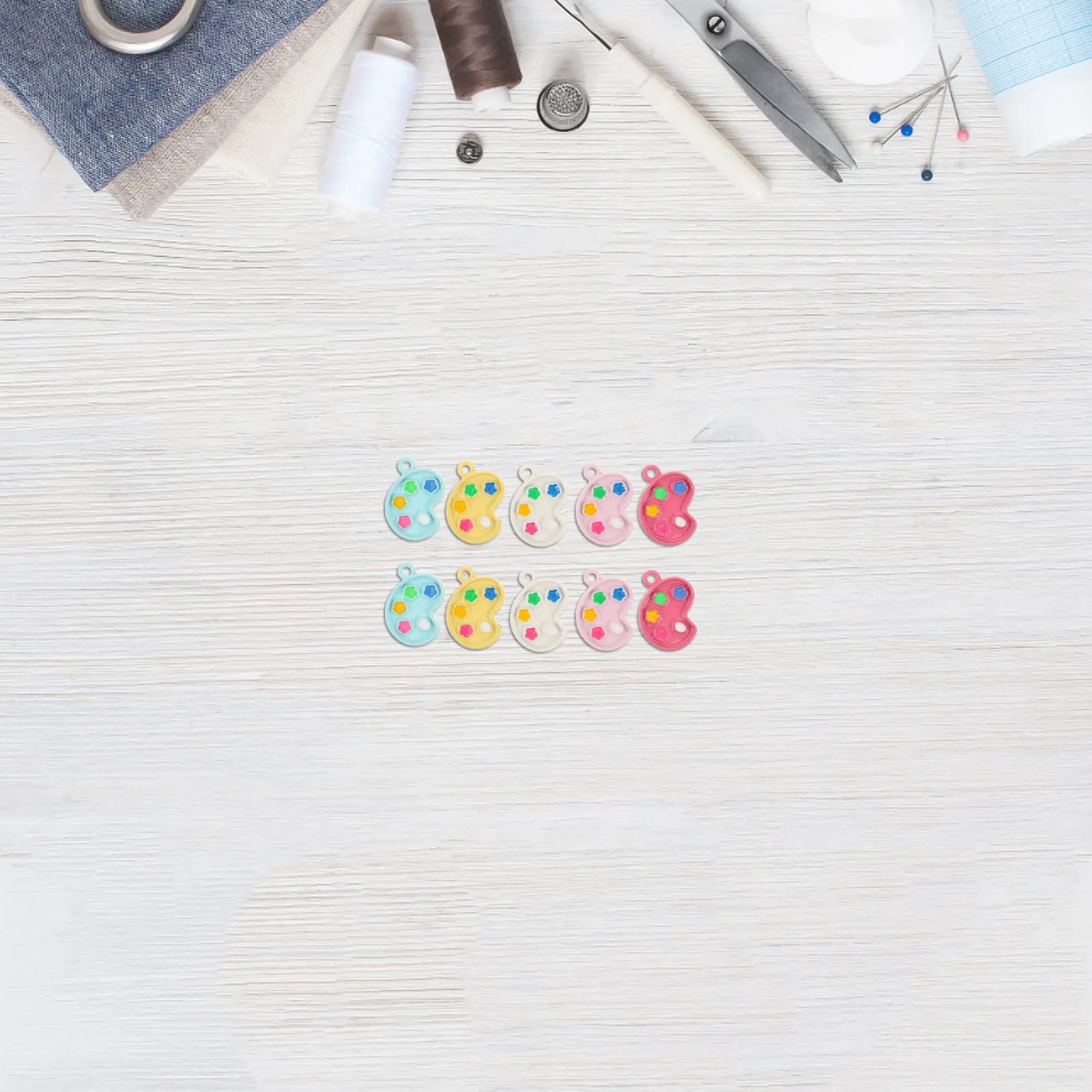 

10Pcs Alloy Paint Palette Charms Artistic DIY Jewelry Making Supplies Keychain Pendants Necklace Earrings Craft Accessories
