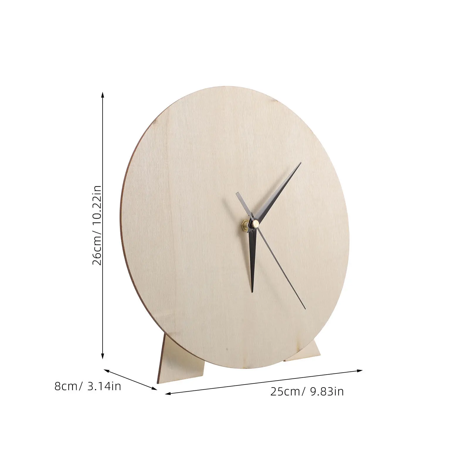 Blank Wooden Clock Dial for DIY Wall Clock Craft – Smooth Round Surface, Fluid Painting & Home Decor
