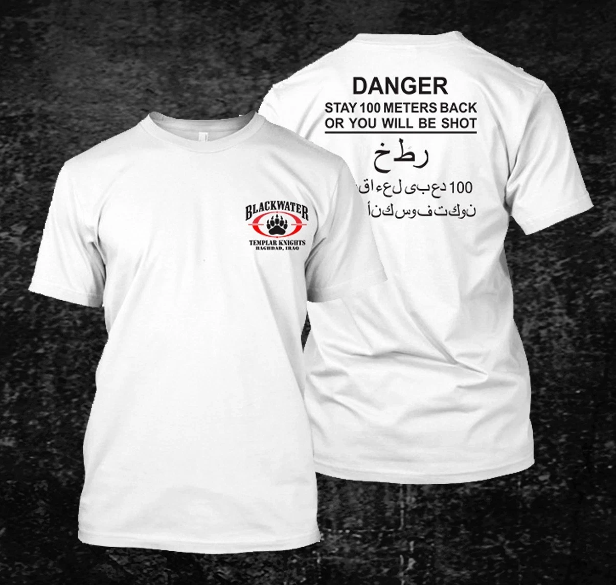 2026 New Summer Blackwater Templar Knight Danger Shot - Custom Men's Back and Front T-Shirt Tee