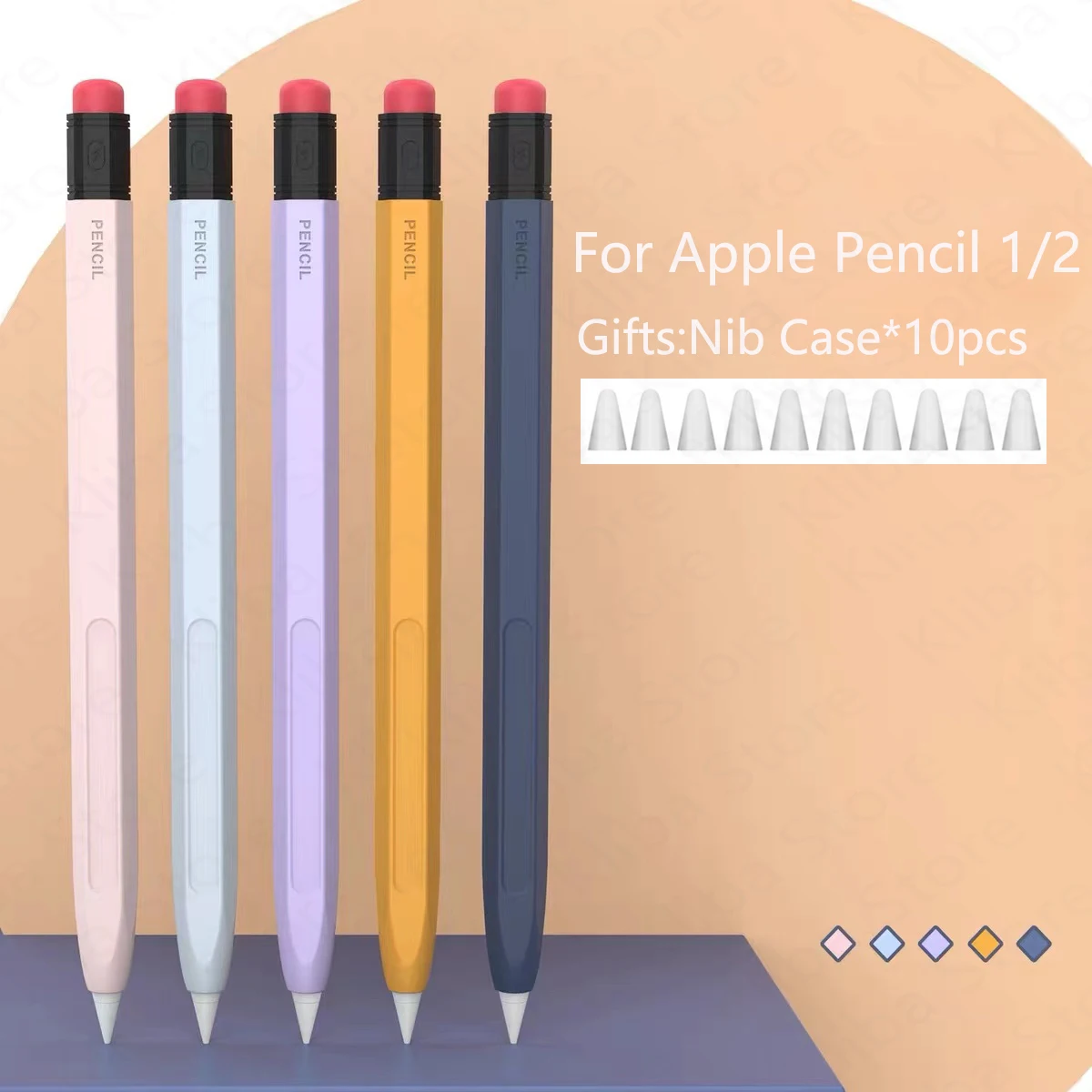 Dla Apple Pencil 2/1 Case dla tabletu iPad Touch Pen Stylus pokrowiec ochronny ołówek 1/2 przypadkach