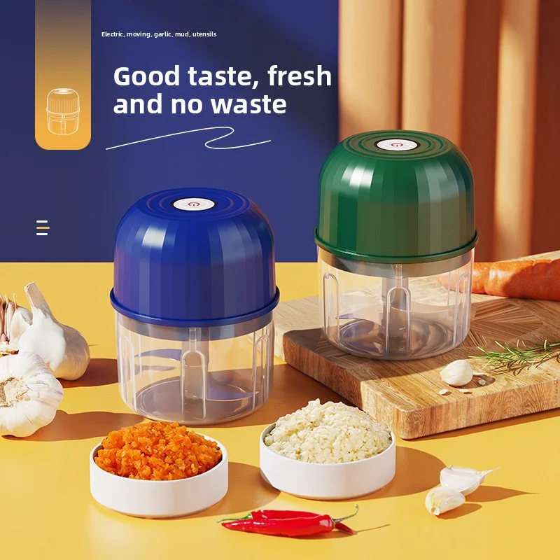 USB電動ガーリックグラインダー、フードグラインダー、ミニチョッパー、260MLポータブルミートグラインダー、キッチン野菜ミキサー