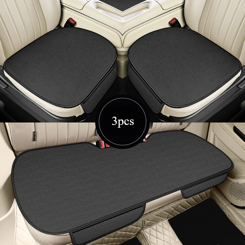 Breathable Ice Silk Car Seat Cushion Non-slip and Wear-resistant Solid Color Ice Silk Car Seat Cover, Universal Fit Most Cars