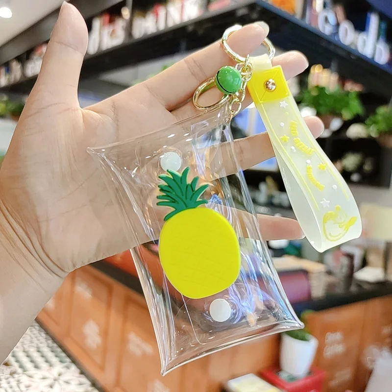 مفتاح كيس التخزين المحمولة شفافة بولي كلوريد الفينيل حقيبة مفاتيح صغيرة محفظة نسائية للعملات المعدنية البلاستيكية الملحقات الصغيرة الحقيبة لتخزين العملات المعدنية الاستخدام اليومي حقيبة