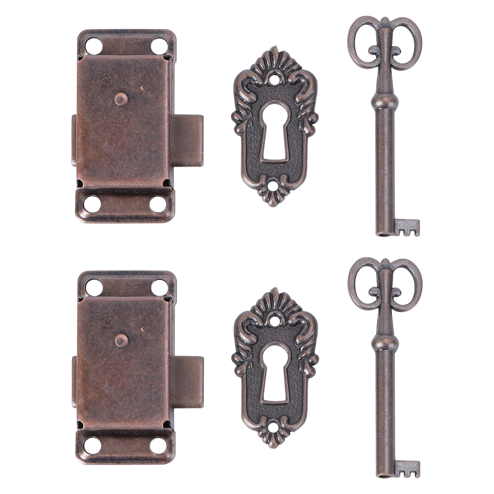 

2 Pcs Toolbox niture Lock Retro Decor Vintage Clasp Latches Wooden Gift