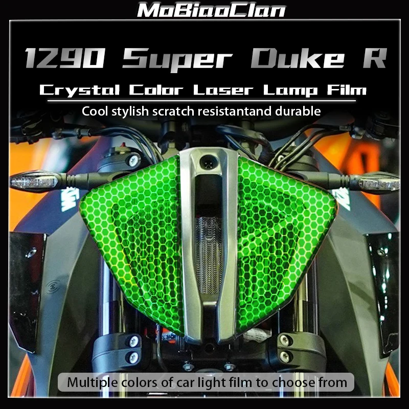 

For KTM 1290 Super Duke R Motorcycle headlights taillights changed color smoked black film honeycomb laser sticker