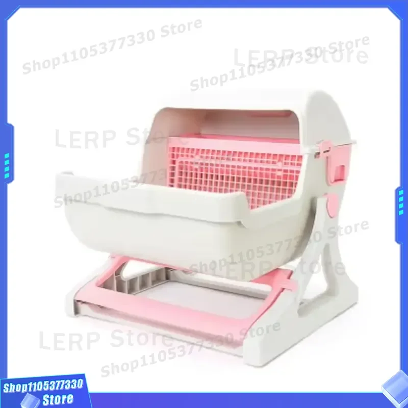 Large Semi Closed Cat Litter Box 10kg PP Material Split Design Pet Toilet Accessories Oversized House for Big Cats Easy Clean