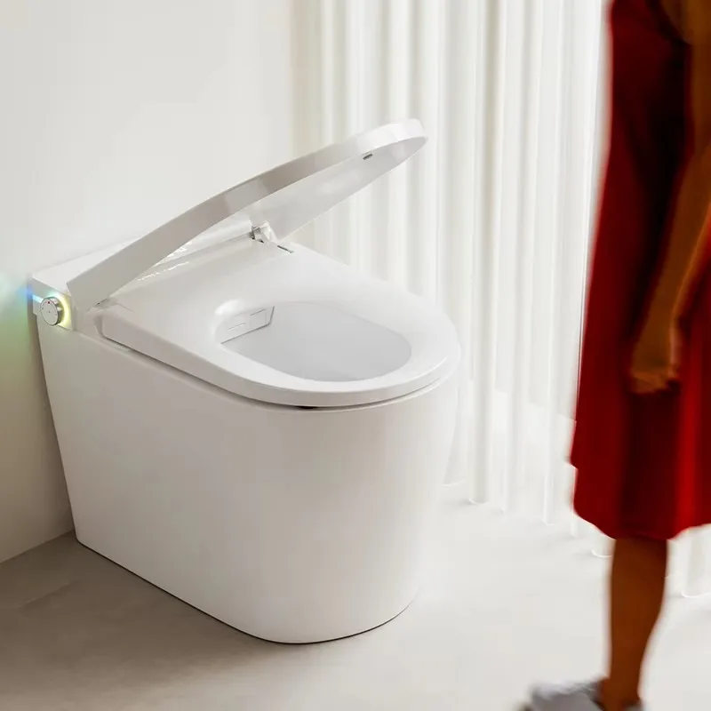 Modern Bathroom Ceramic Heated Electric Bidet Automatic Smart Toilet with Remote Control