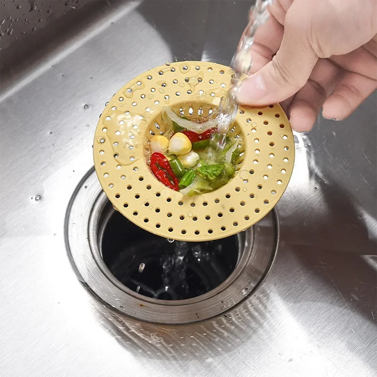 

Kitchen Sink Filter Strainer Sewer Strainer Stopper Floor Drains Hair Catcher Waste Collector for Kitchen Bathroom Accessories