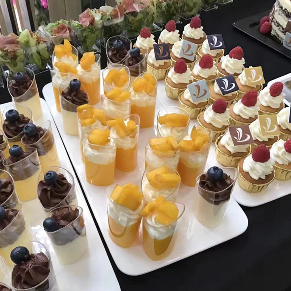 

30pcs Tiramisu Cups Dessert Jelly Mousse Pudding Mini Shooter Appetizer Hard Plastic Kitchen Bar Ideal Home Party Catering
