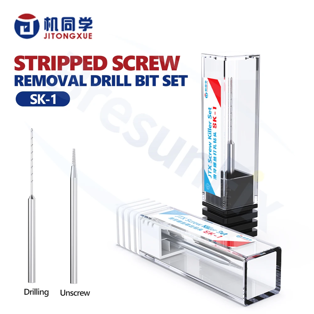 JTX Stripped Screw Removal Drill Bit Set for Mobile Phone Repair Drill Holes Quickly Remove Stripped Screws Drill Bit Tools