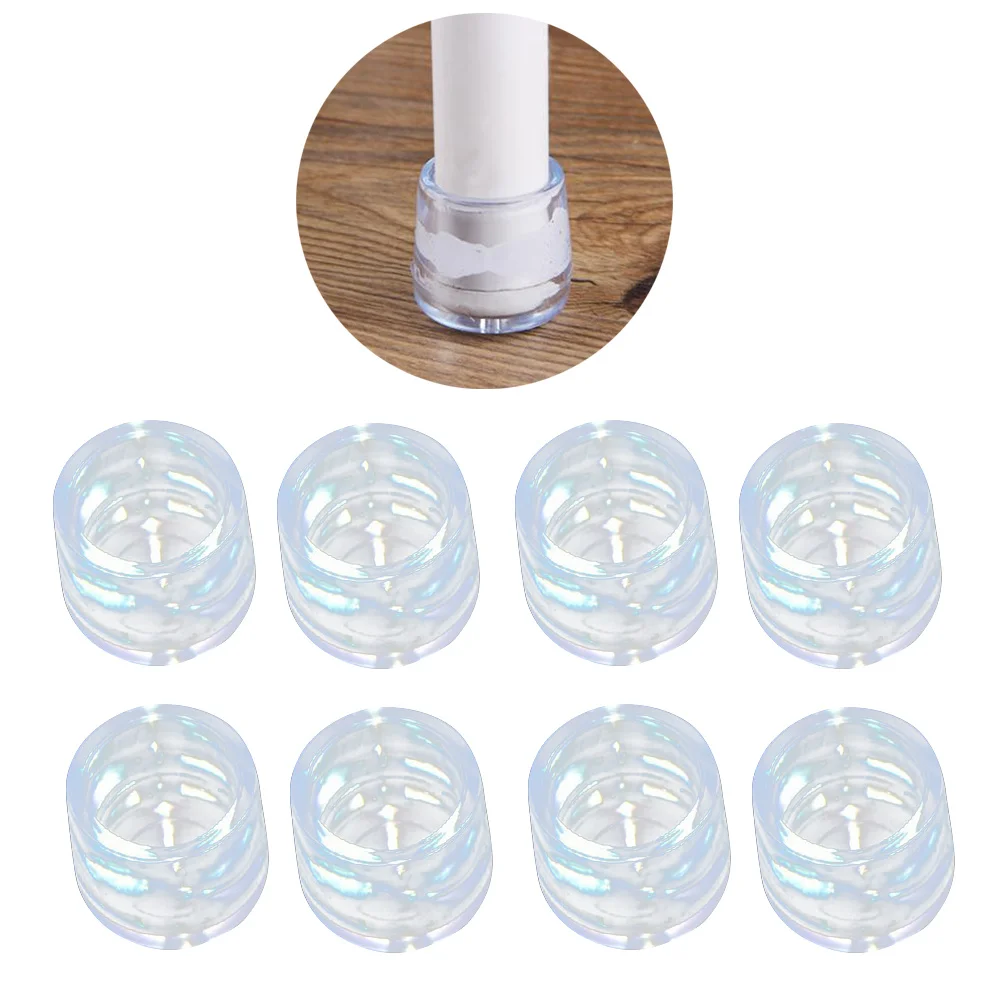

8pcs Chair Leg Caps Universal Round Plastic Feet Covers For Hardwood Tile Floors Furniture Protector Table Legs Floor Damage