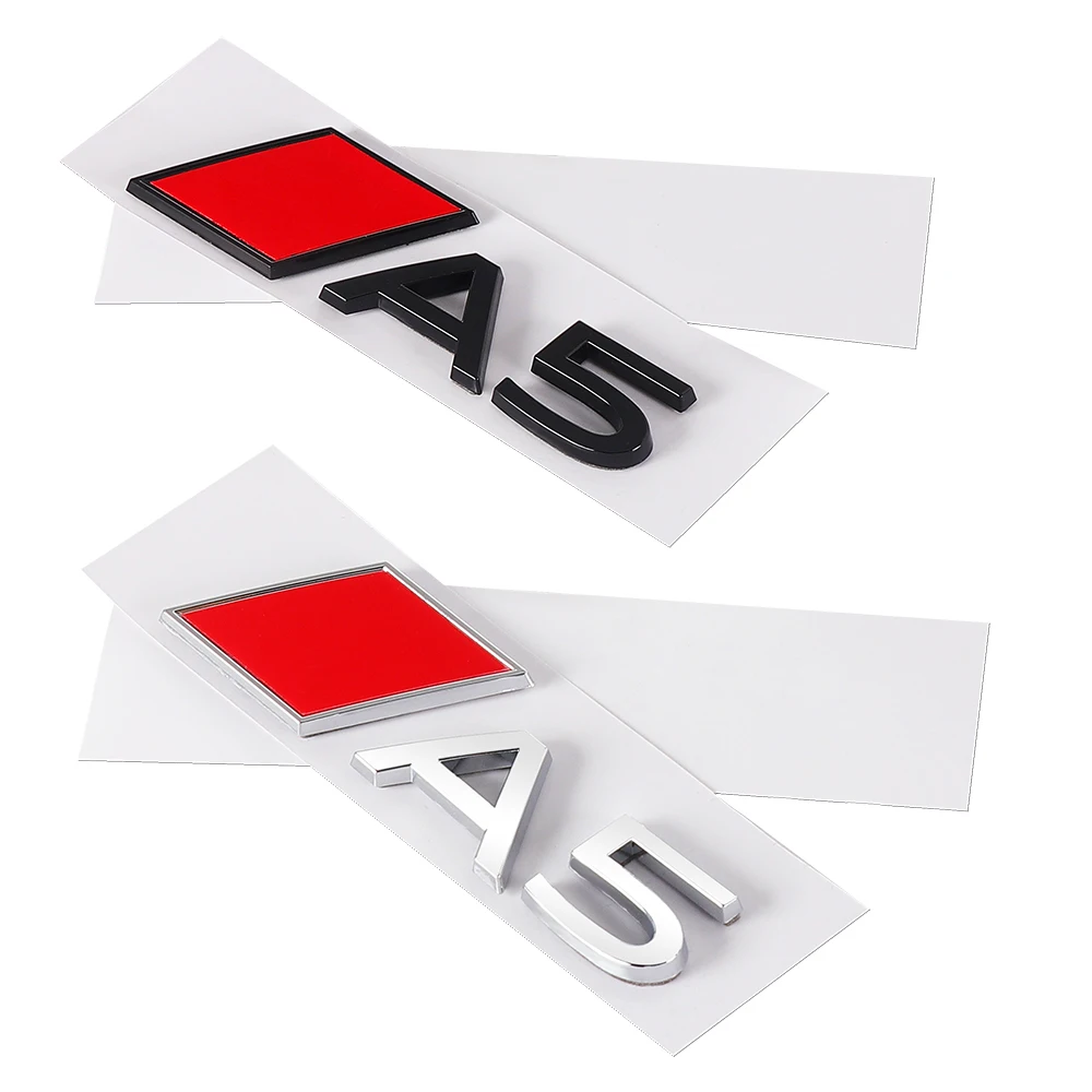 For Audi b6 b8 TT Q3 Q5 Q7 Q8 Trunk Logo Auto Styling Accessories 1pcs A3 A4 A5 A6 A7 A8 RS Car Letters Number Emblem Valve Cap