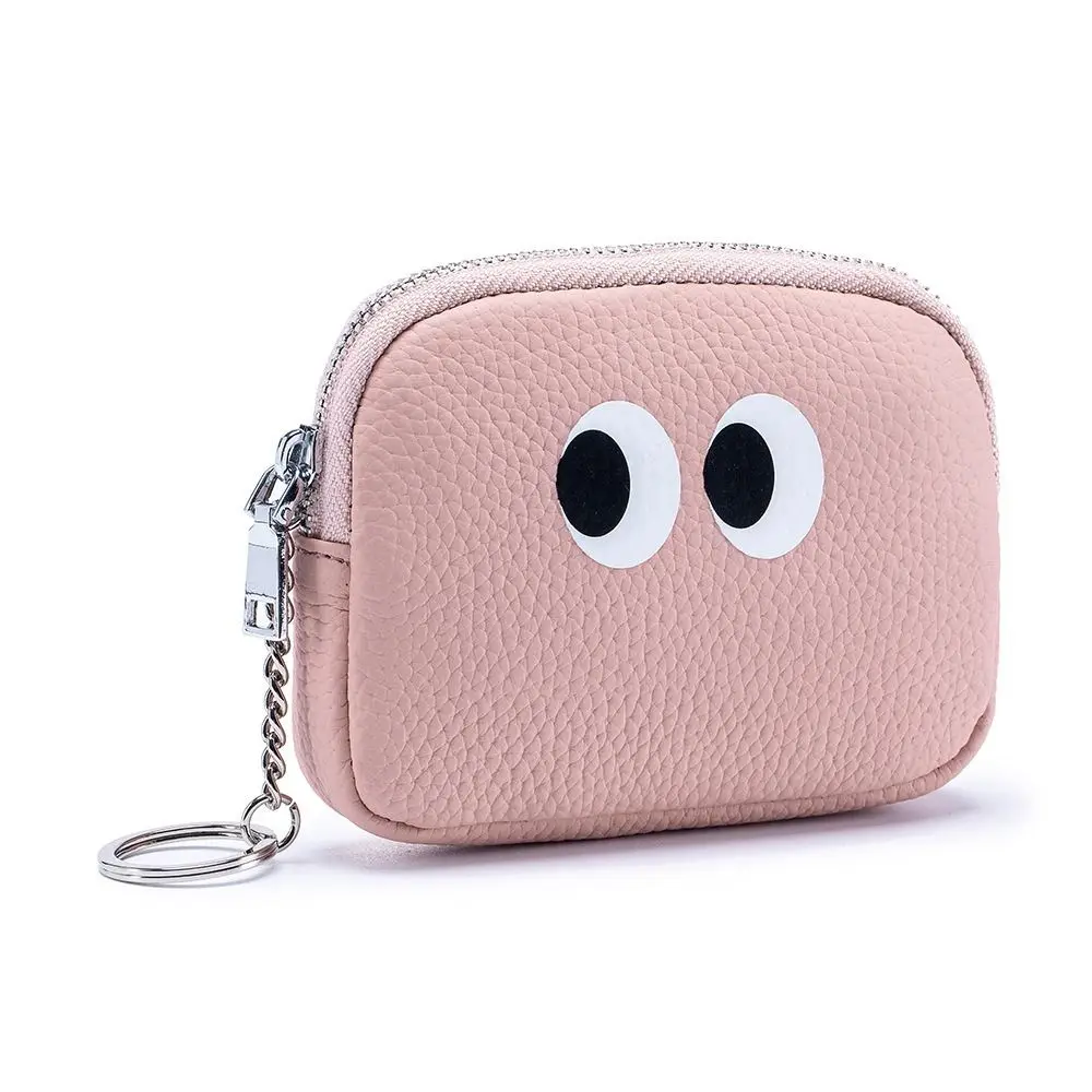 Portable Genuine Leather Wallet Bag High Capacity Wear Resistant Car Key Bag Cute Cartoon Small Hand Coin Purse Student