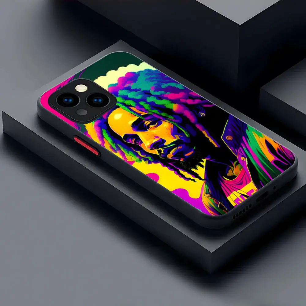 Bob Marley Rasta Lion Phone Case Matte Transparent For 16 15 IPhone 12 11 13 Pro Max X XR XS 8 SE Mini Plus Back Cover
