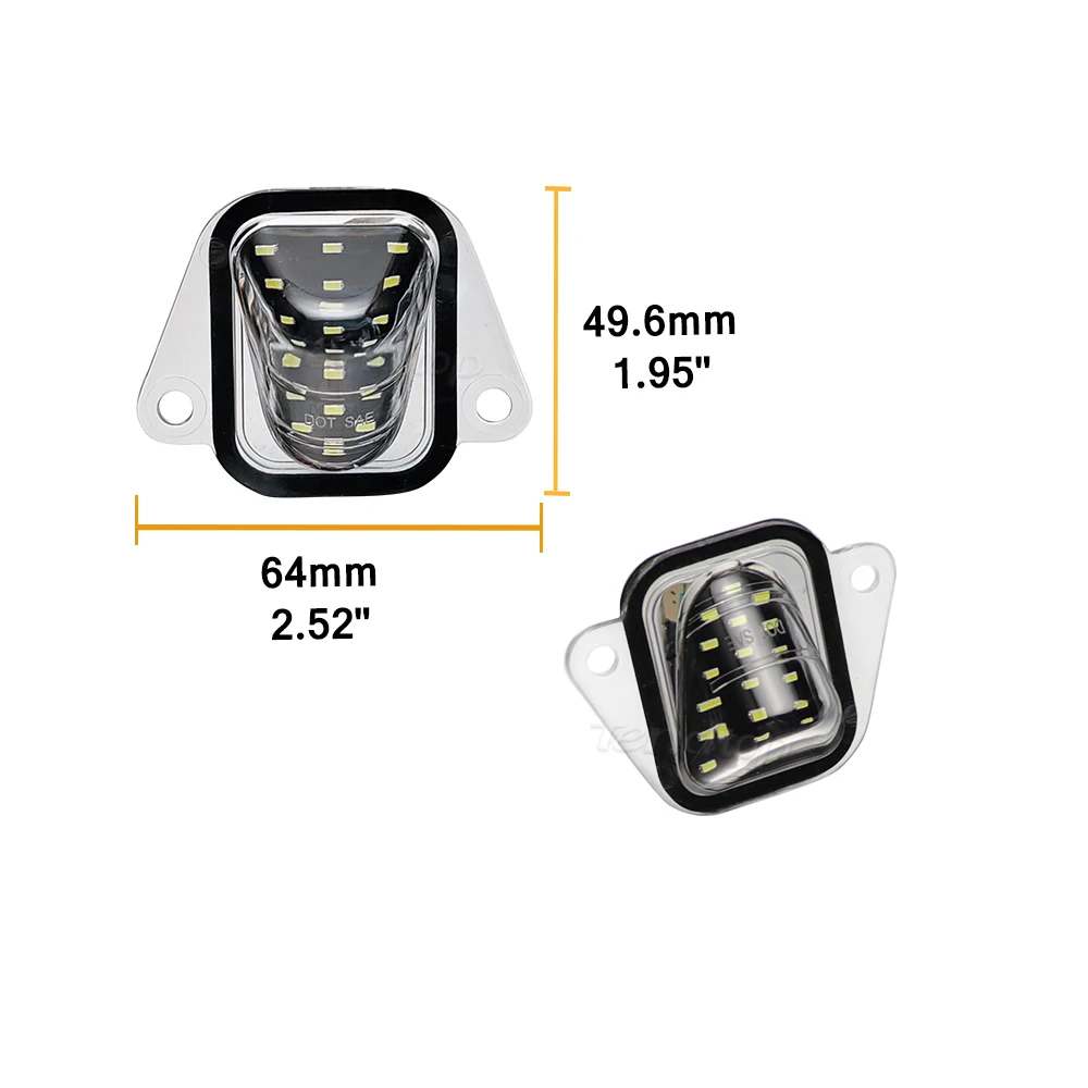 2pcs White LED License Plate Light Rear Bumper Tag Lamp for Cadillac Escalade ESV for Chevrolet Tahoe 2007-2014