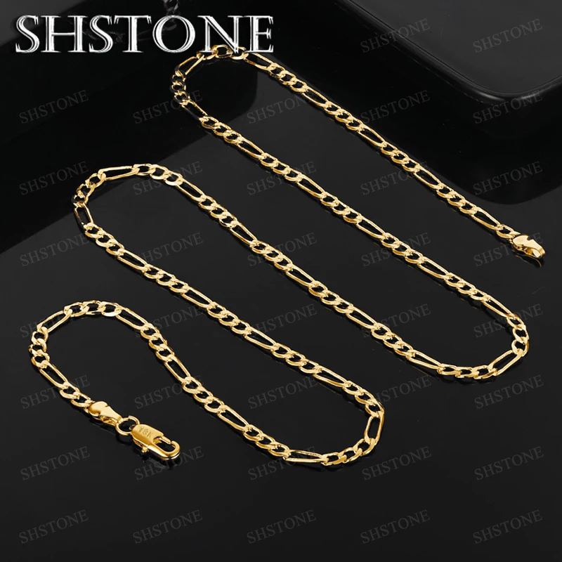 

16-30 Inch Chain 18k Gold Personality Geometric Necklace For Women Men Engagement Wedding Birthday Party Simple Jewelry Gifts