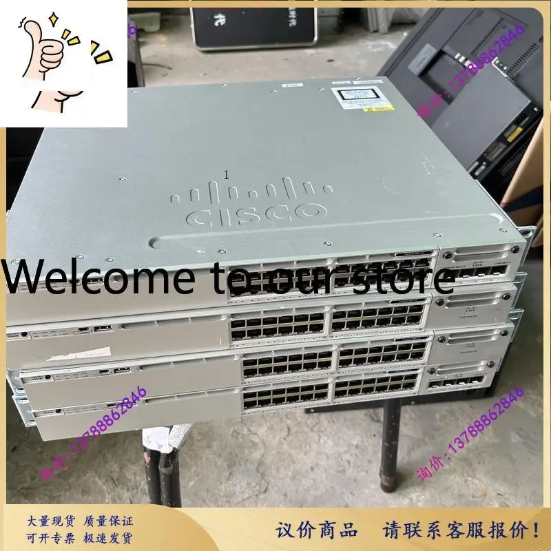 WS-C3850-24T-S 24-port Gigabit Electrical Port, Three-layer Machine, Single Power Supply