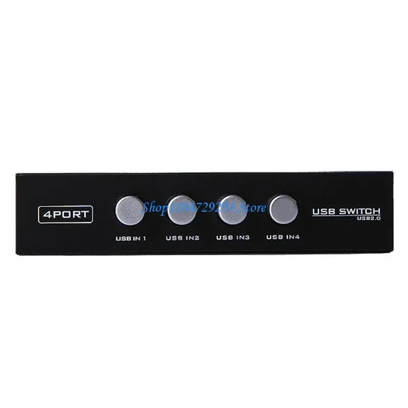 USB 2.0 Switch 4 Port PCs Sharing 1 Devices USB Switcher Selector for Keyboard