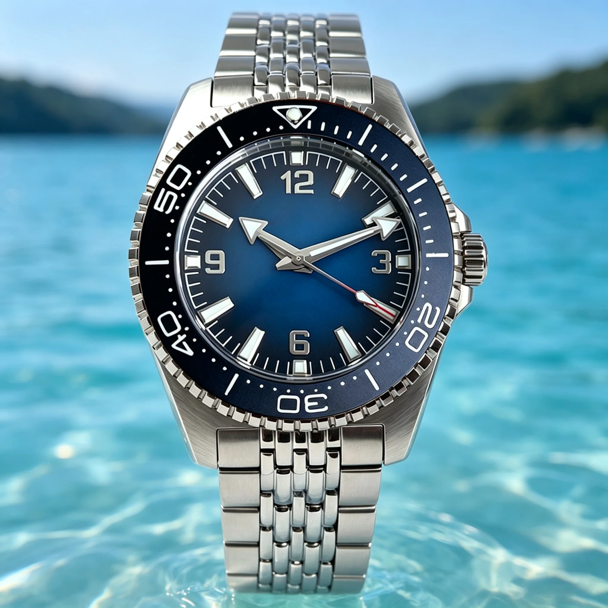 Tandorio 62MAS Style Automatic Diver Men Watch For Japan NH35/Asia 2824 Domed Sapphire Glass Lume Field Watch 300m Waterproof