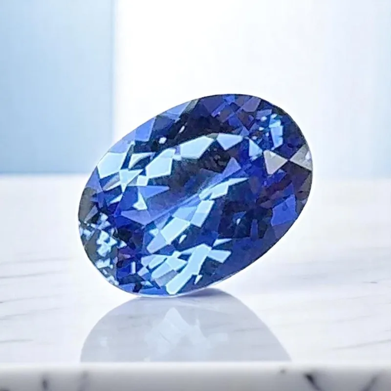 ジュエリー作り用の宝石,実験室で栽培,サファイア,コーンフラワー,ロイヤルブルー,楕円形カット,10x14mm, 8カラット,vvs1,agl証明書
