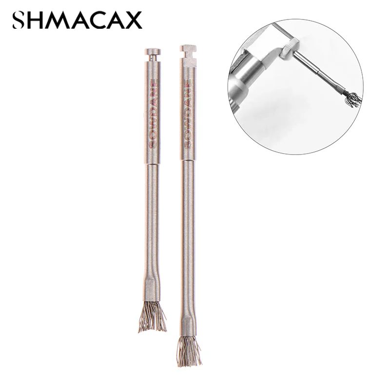 

Dental Debridement Peri-Implantitis Implant Surface Threads Cleaning Brush High Quality Titanium Brush Autoclavable