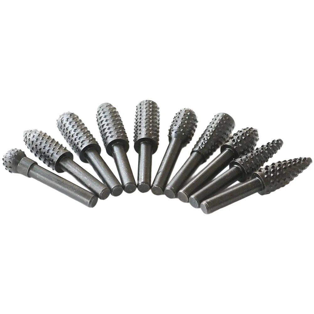 5/10PCSWoodworking Wolf-Tooth-Stick Rotary File Set Sanding Head Finishing Metal-Mould DIY Grinding Head Tool Accessories Set