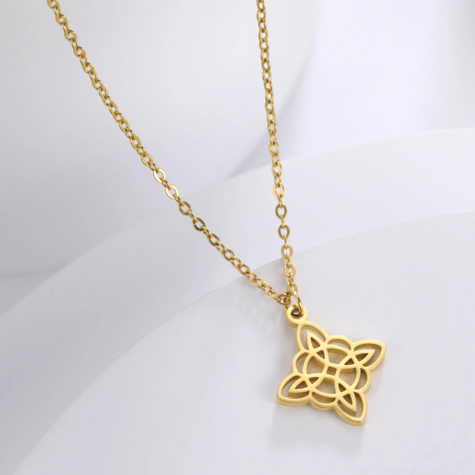 Skyrim Frauen Hexerei Hexe Knoten Ring Edelstahl Gold Farbe Einstellbare Finger Ringe Vintage Wicca Amulett Schmuck Geschenk – Detail 1