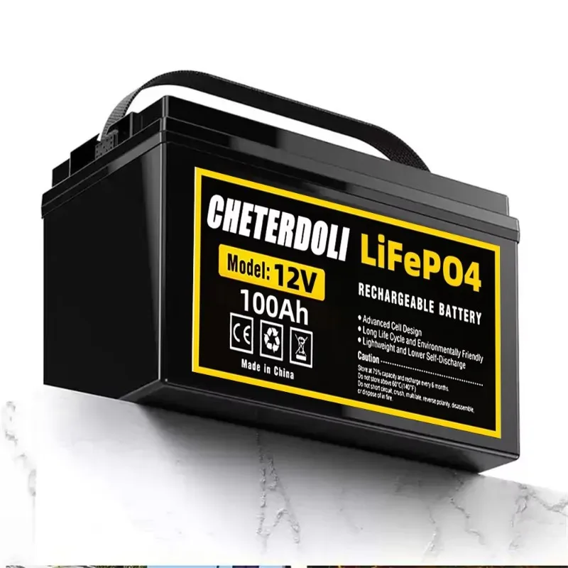 Aleaivy LiFePO4 Lithium Battery 12V 100AH BMS 100A 1280Wh For RV/ Vans/ Trolling Motor/Off-grid/Camping/2-year warranty/UL 1973