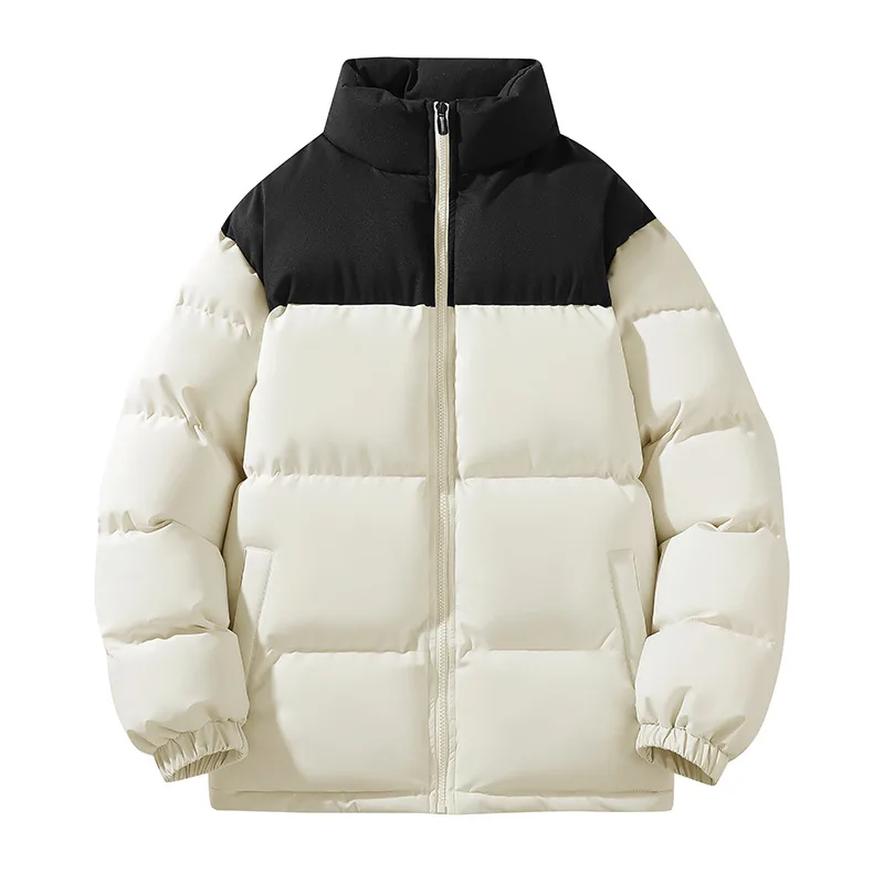 

Men's aphene Windproof Warm Cotton Jaet Winter 2024 New Sle Bread Sle Jaet Loose Fit ort Length Zipper Closure