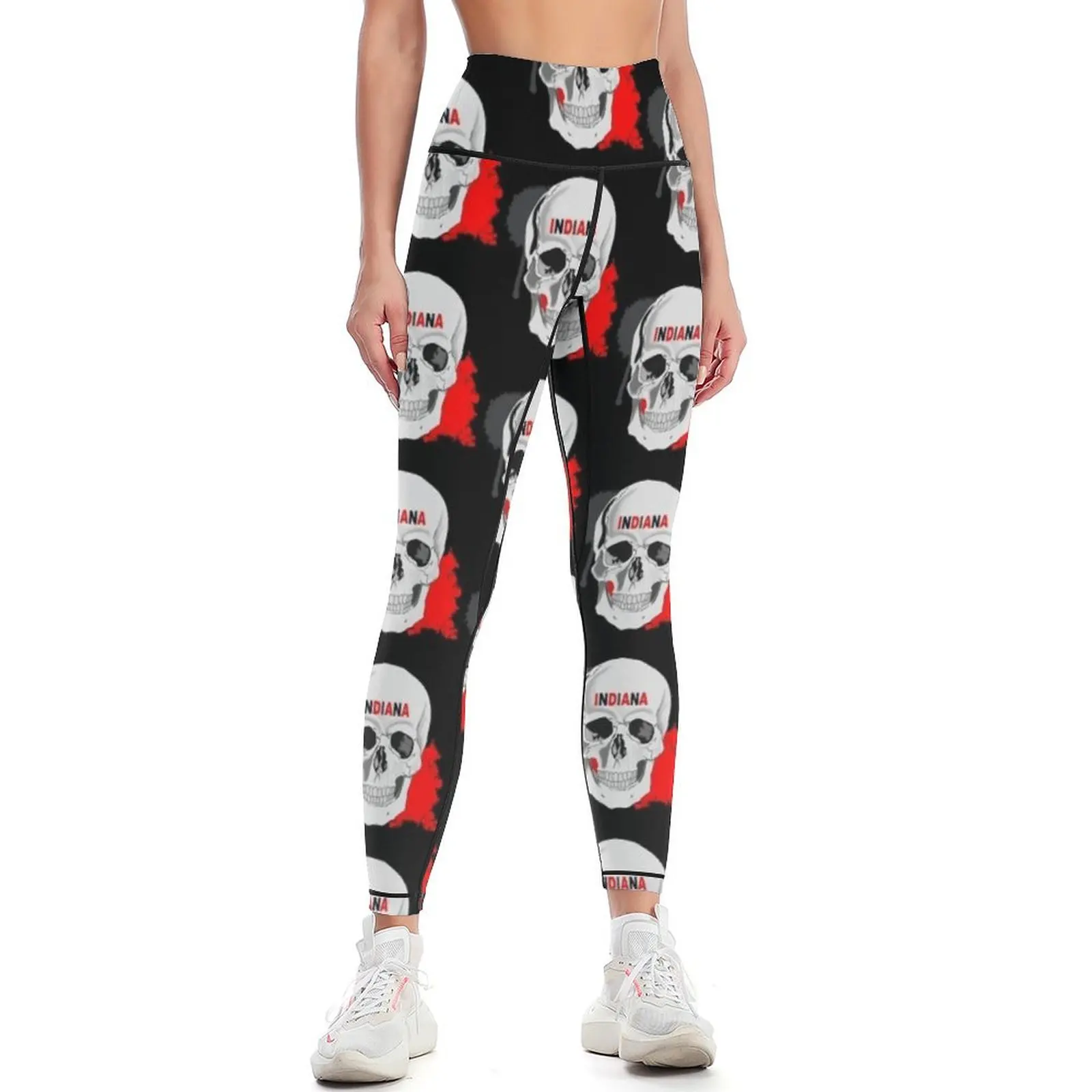 INDIANA UNIVERSITY SKULL Leggings Fitness clothing gym top Sportswear woman gym Womens Leggings