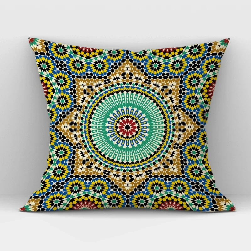 Paisley Design Pillowcase Bohemian Geometric Style Cushion Cover Chair Seat Sofa Throw Pillow Case for Home Decor