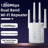 1200Mbps Dual Band WiFi Repeater 2.4G/5GHz Wireless WiFi Signal Extender Amplifier Router Long Range Network Signal Booster