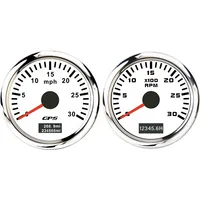 ELING Car Universal 52mm GPS Speedometer 0-60MPH 0-80mph 120MPH + 3000RPM 6000RPM 0-7000RPM Tachometer with Backlight 9-32V