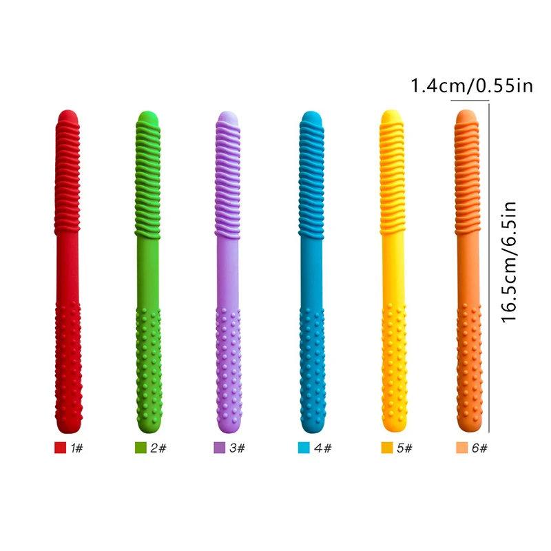 어린이 씹는 튜브 언어 치료 치아 마사지기 속이 빈 어금니 빨대 아기 치발기 손잡이 구강 근육 훈련 치아발육 장난감