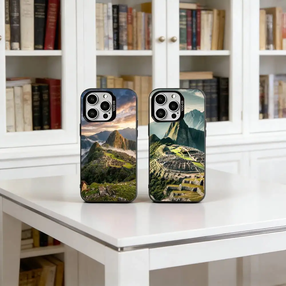 

Machu Picchu Phone Case For iPhone 17,16,15,14,13,12,11 Plus,Pro Max,XS,Colorful Silver Phone case Funda Cover