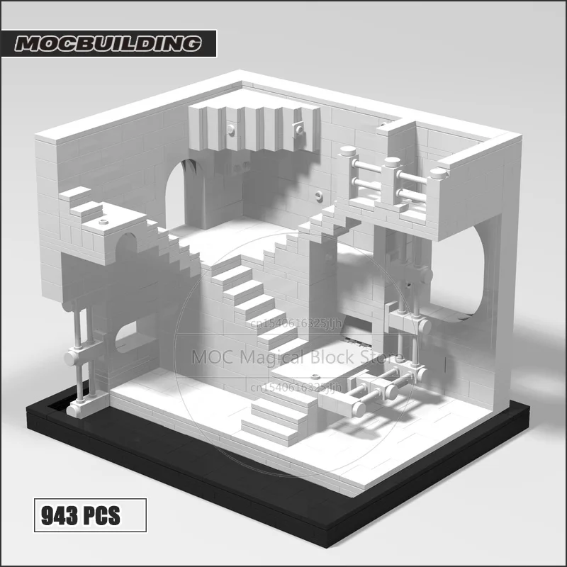 Film Moc Relativiteitstheorie Diorama Bouwstenen Architectuur Kasteeltechnologie Stenen Diy Assemblage Model Speelgoed Kerstcadeaus