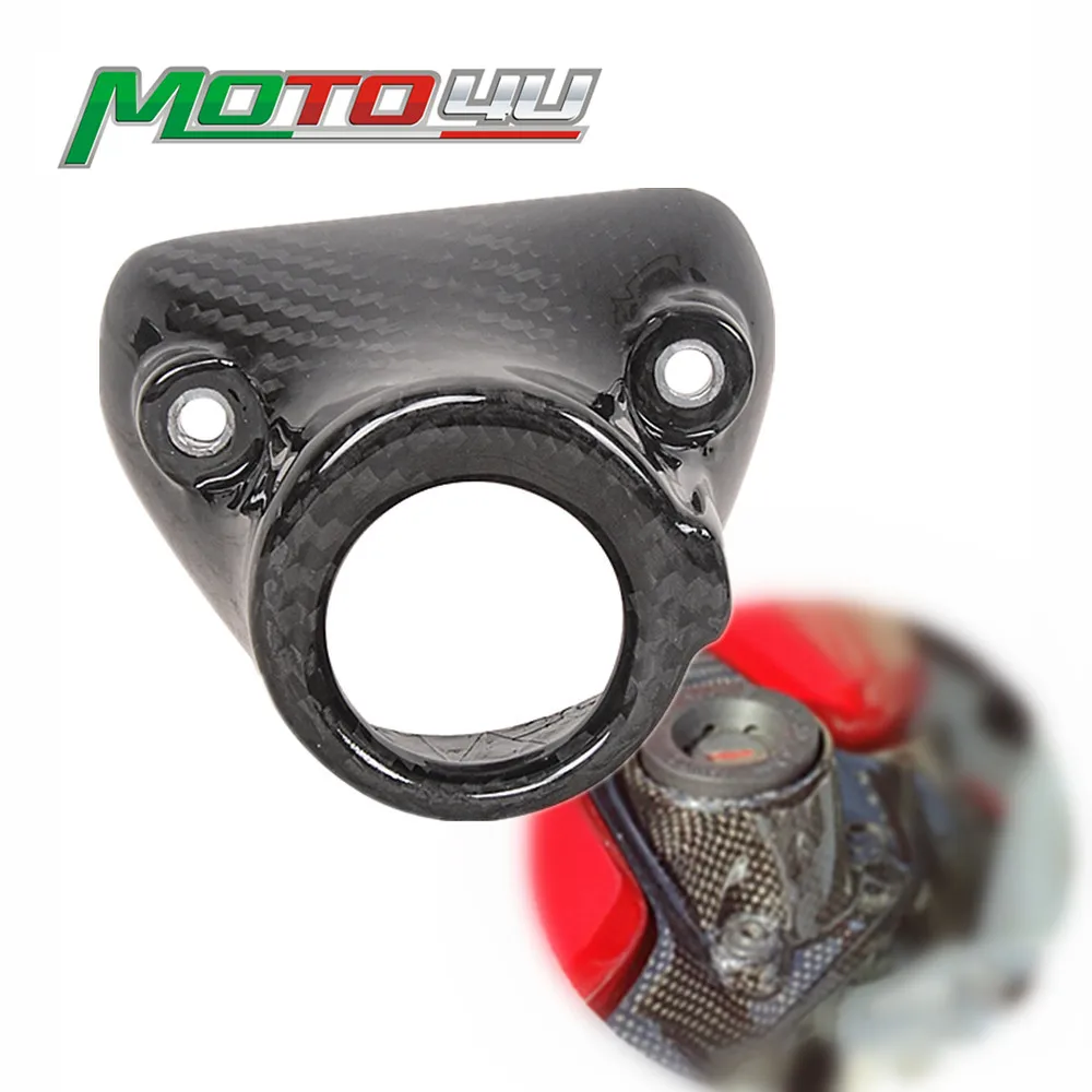 For DUCATI Panigale V2 100% Carbon Fiber Key Cover Lgnition Lock Cover Motorcycle Modification Accessories