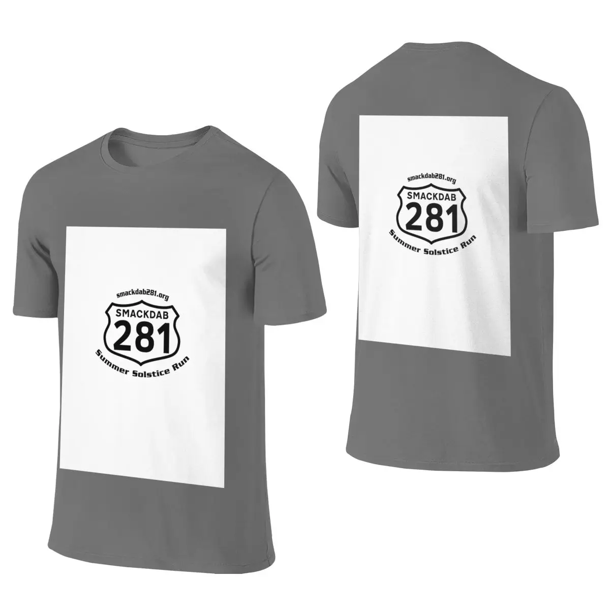 Smackdab Shield Logo With URL Literary Reversible T-shirt Versatile Outdoor Double Edging Short Sleeve