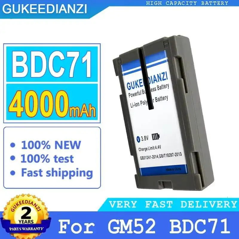 

Environmentally Friendly 4000Mah Total Station Battery High Capacity For GM52 BDC71