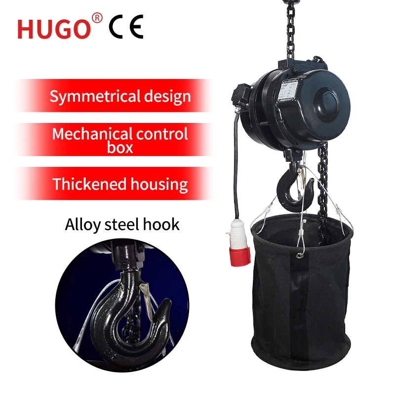 Mini 0.5tons Professional Electric 1 Ton Chain Hoist Block Stage Hoist Crane