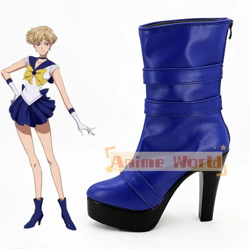 2025 11 Sailor Urano Haruka Tenou Cosplay zapatos Halloween carnaval botas hechas a medida