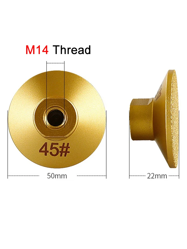 Tête de meulage plate brasée, pierre à polir converasive, marbre, quartz, granit, pierre d\'asile, meulage pointu, efficace, 45 #, 60/100 #