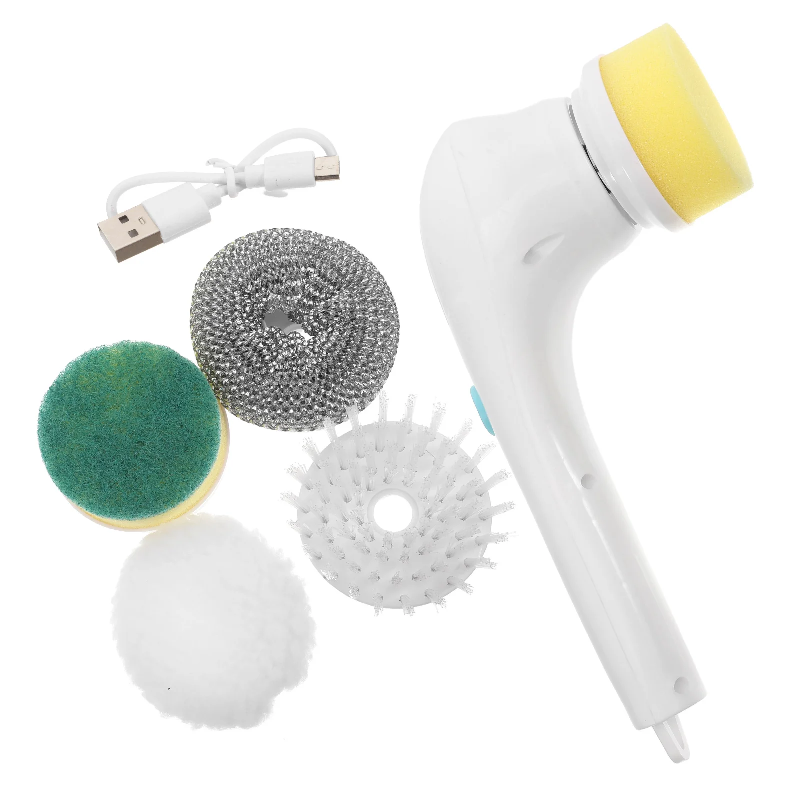 

Electric Cleaning 5-In-1 Cordless Shower Scrubber Replaceable Rotating Brush For Tiles Bathtub Sink Kitchen Bathroom